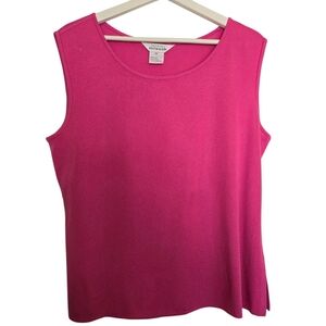 Misook Fuchsia Sleeveless Knit Shirt Tank Top